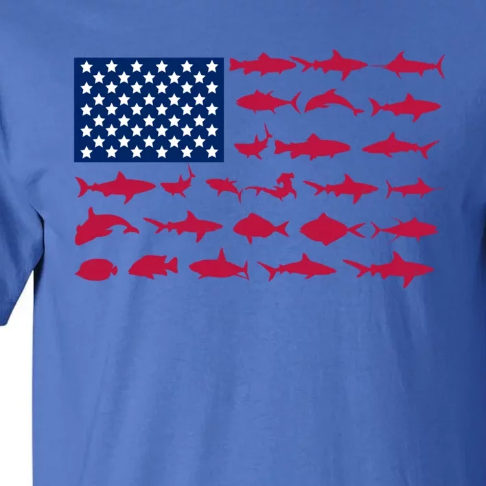 Funny Fishing Proud To Be American Gift Tall T-Shirt