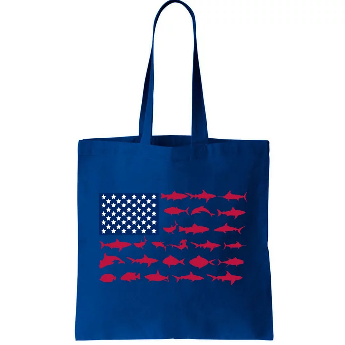 Funny Fishing Proud To Be American Gift Tote Bag