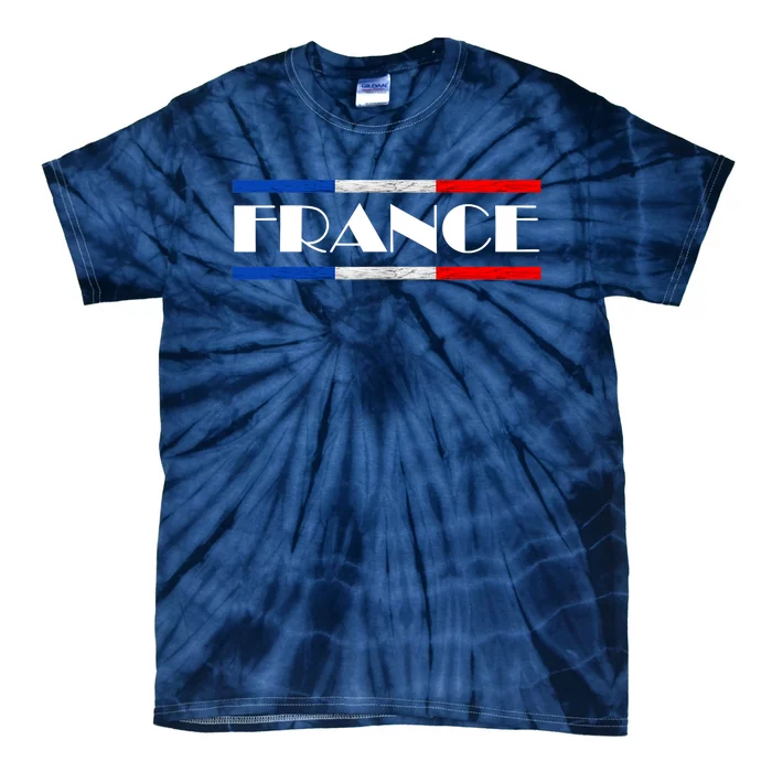 France French Pride France Flag French Roots French Flag Tie-Dye T-Shirt