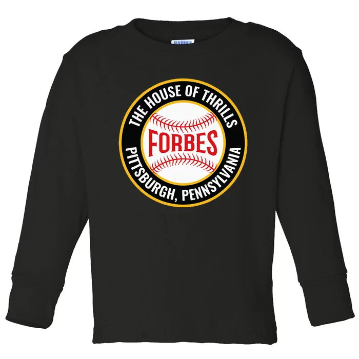 Forbes Field Pittsburgh Toddler Long Sleeve Shirt