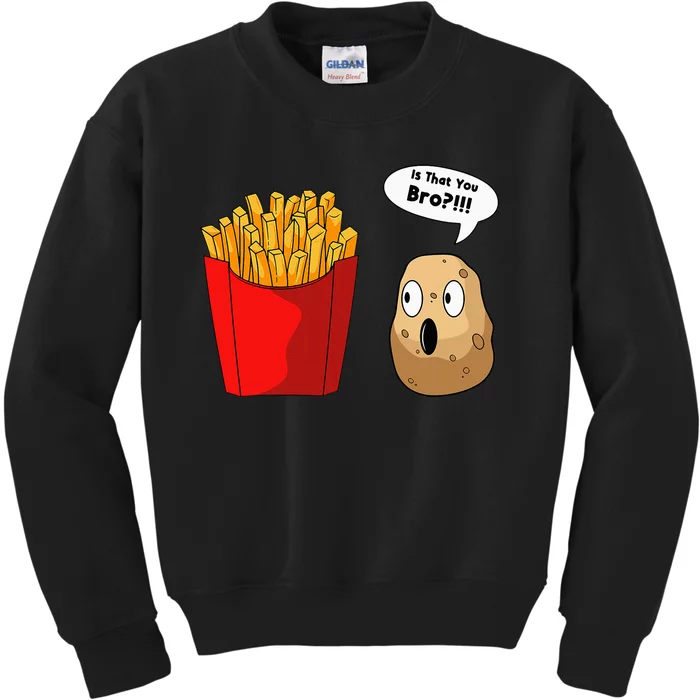 French Fries Potatoes Snack Finger Chips Kids Sweatshirt