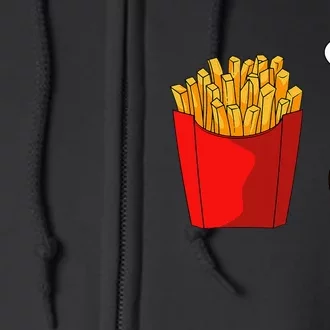 French Fries Potatoes Snack Finger Chips Full Zip Hoodie