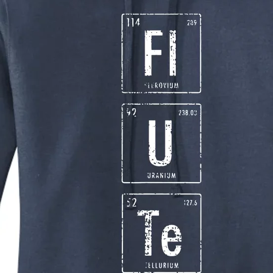 Funny Flute Player Elements Women's Pullover Hoodie