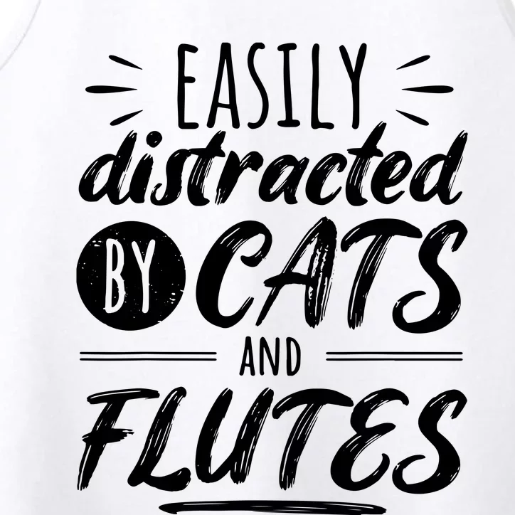 Funny Flute Player Saying Cat Owner I Cats And Flutes Performance Tank