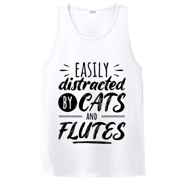 Funny Flute Player Saying Cat Owner I Cats And Flutes Performance Tank