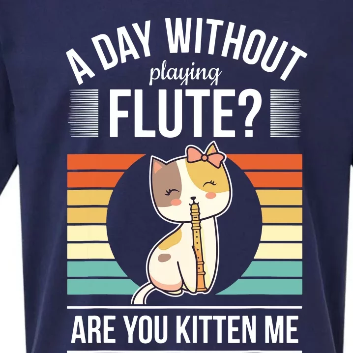 Funny Flute Player Saying Flutist Day Without Playing Flute Sueded Cloud Jersey T-Shirt