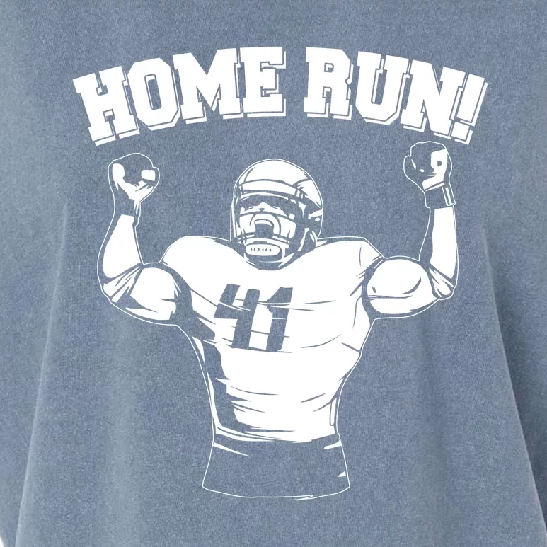 Funny Football Player Home Run Garment-Dyed Women's Muscle Tee