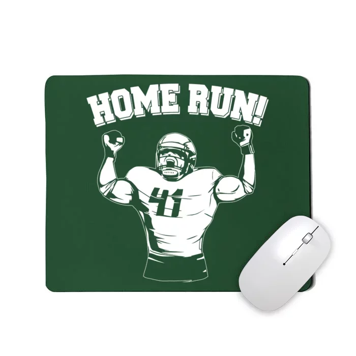 Funny Football Player Home Run Mousepad