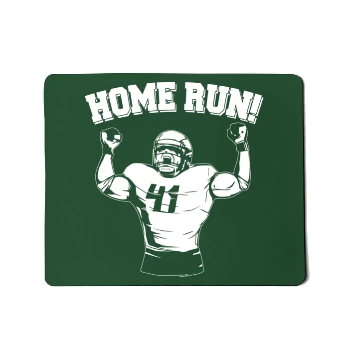 Funny Football Player Home Run Mousepad