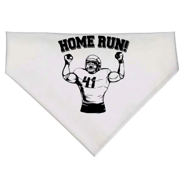 Funny Football Player Home Run USA-Made Doggie Bandana