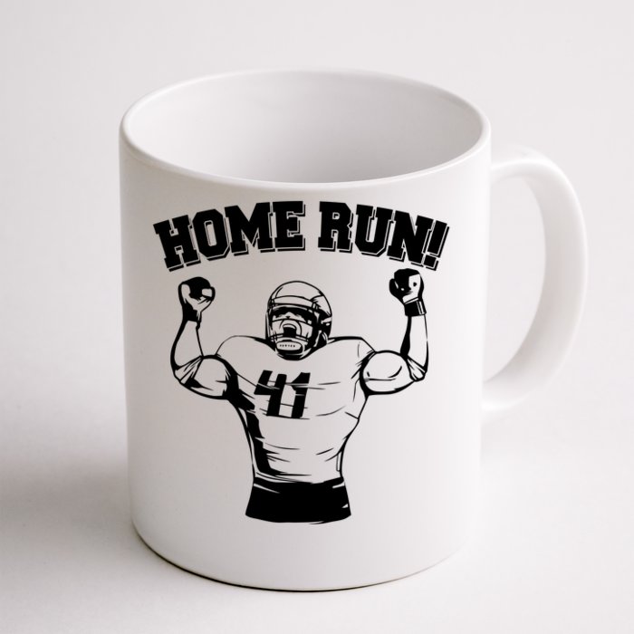 Funny Football Player Home Run Front & Back Coffee Mug