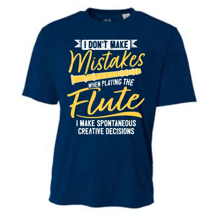 Funny Flute Player Saying Flutist I Creative Decisions Cooling Performance Crew T-Shirt