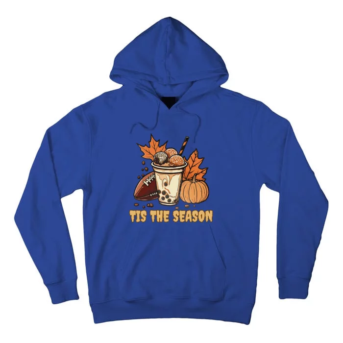 Fall Football Pumpkin Maple Leaf Thanksgiving Tall Hoodie