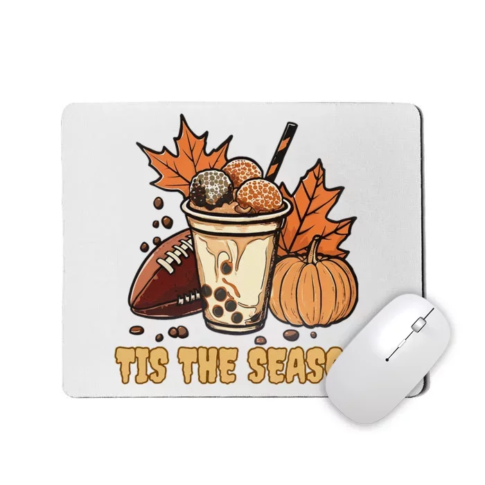 Fall Football Pumpkin Maple Leaf Thanksgiving Mousepad