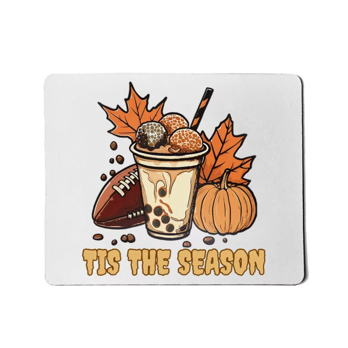 Fall Football Pumpkin Maple Leaf Thanksgiving Mousepad