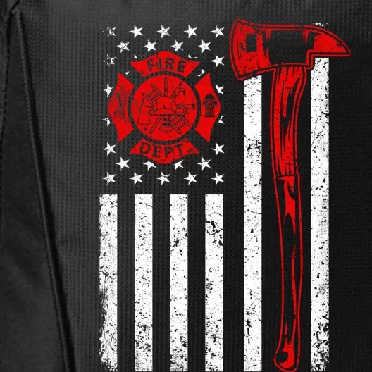 Firefighter Fire Patriotic Us American Flag Firefighting Gift City Backpack