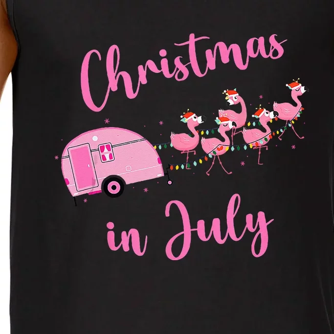 Funny Flamingo Pink Retro Camping Car Christmas In July Comfort Colors® Tank Top