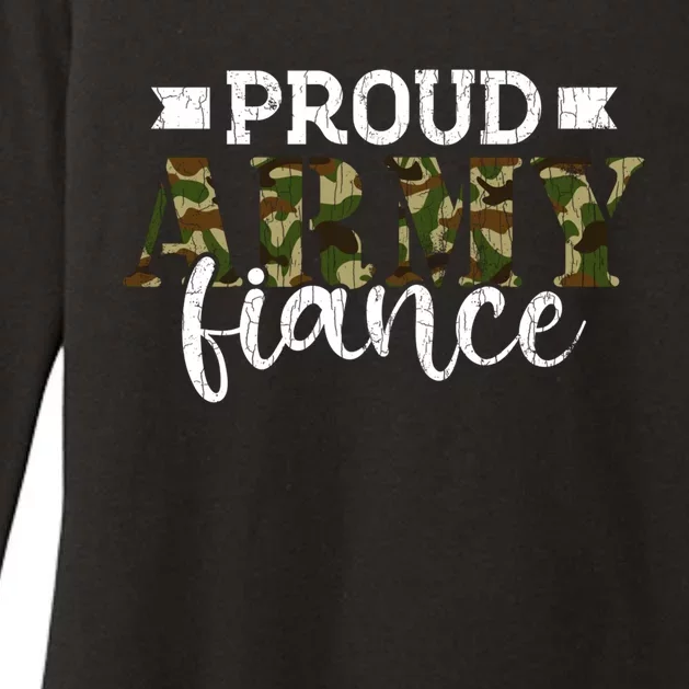 Fiancee Funny Proud Army Fiance Graphic Funny Gift Womens CVC Long Sleeve Shirt