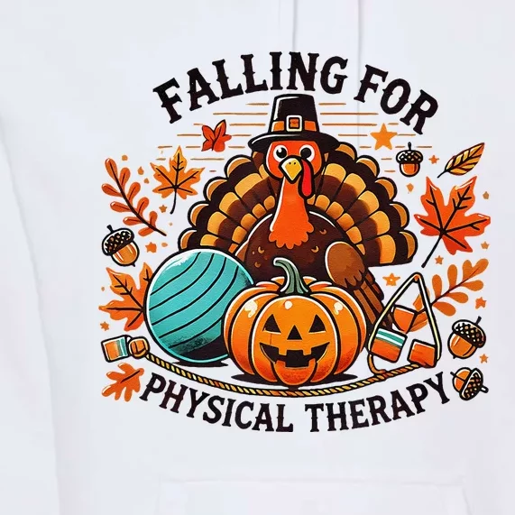 Falling For Physical Therapy Pt Pumpkin Fall Thanksgiving Premium Hoodie