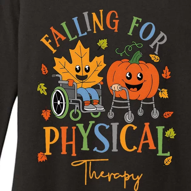 Falling For Physical Therapy Pt Pumpkin Fall Thanksgiving Womens CVC Long Sleeve Shirt