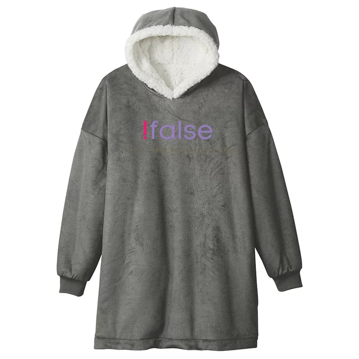 Funny False Programming Geek Programmer Humor JS Coder Hooded Wearable Blanket