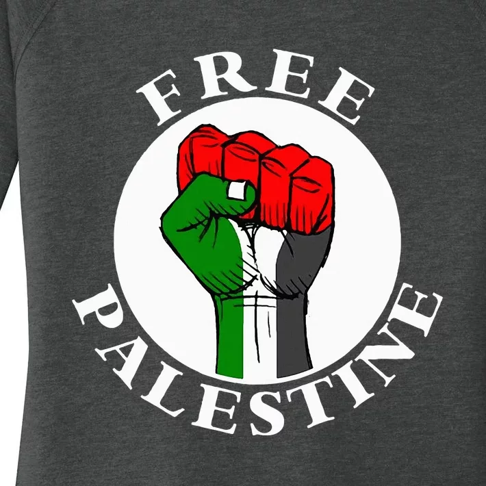 freepalestine free palestine Women's Perfect Tri Tunic Long Sleeve Shirt