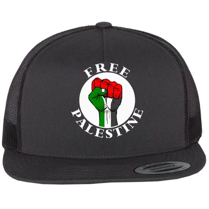 freepalestine free palestine Flat Bill Trucker Hat