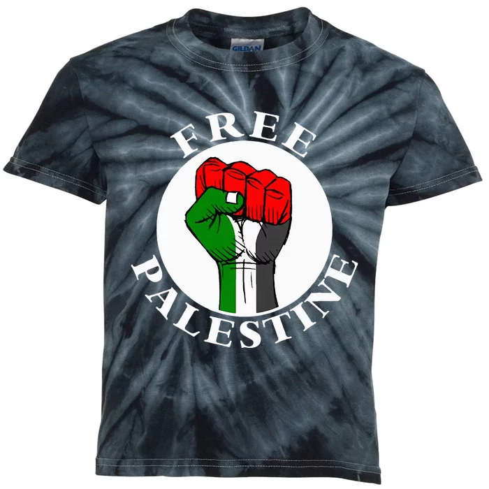 freepalestine free palestine Kids Tie-Dye T-Shirt