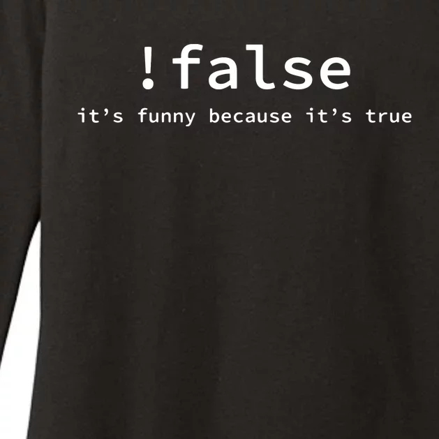 Funny False Programming Coding Short Sleeve For Programmers Womens CVC Long Sleeve Shirt