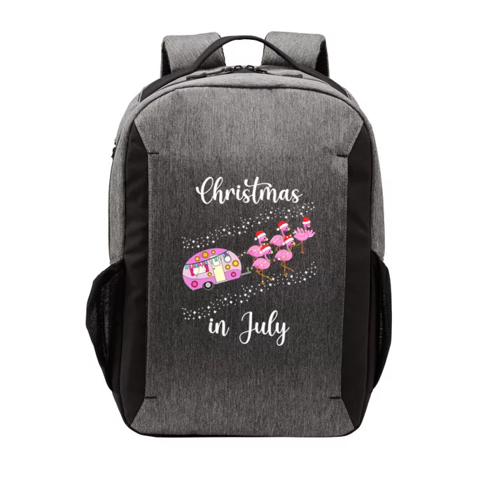 Funny Flamingo Pink Retro Camping Car Christmas In July Vector Backpack