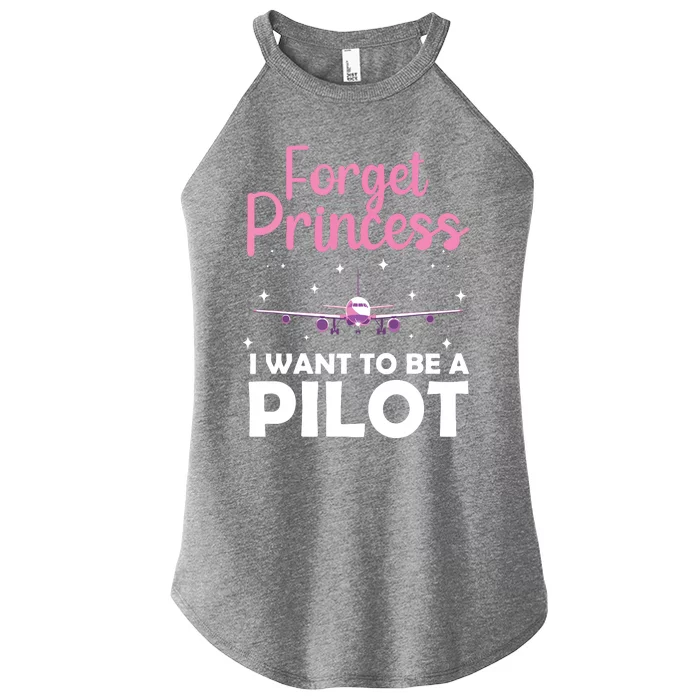 Funny Future Pilot Art For Women Girl Airplane Aviator Plane Women’s Perfect Tri Rocker Tank