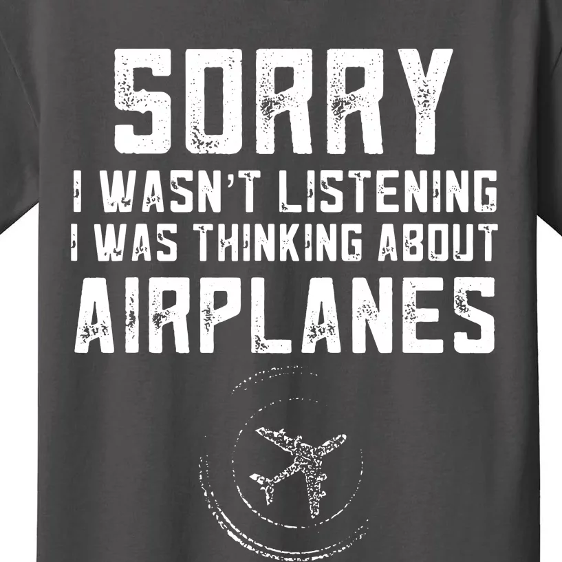 Funny Future Pilot Plane Aviation Themed Kids Airplane Lover Kids T-Shirt