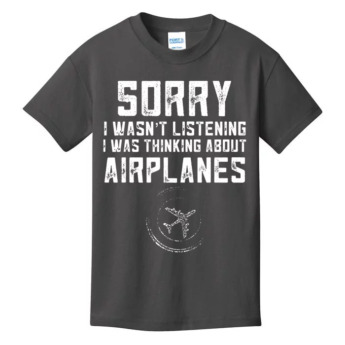 Funny Future Pilot Plane Aviation Themed Kids Airplane Lover Kids T-Shirt