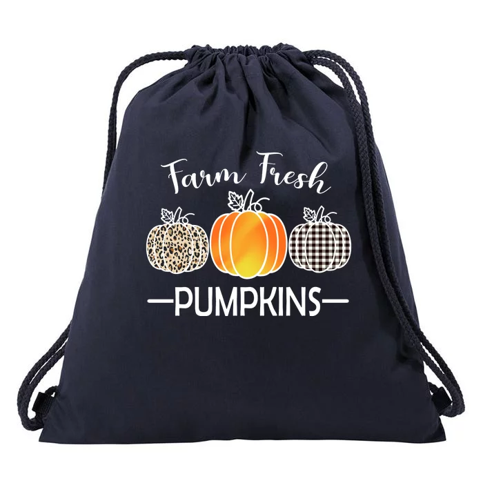 Farm Fresh Pumpkins Drawstring Bag