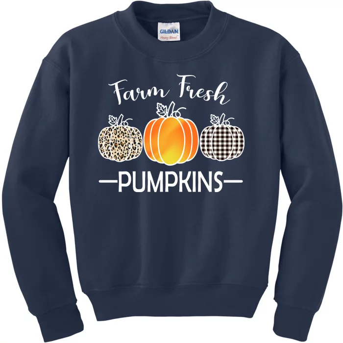 Farm Fresh Pumpkins Kids Sweatshirt