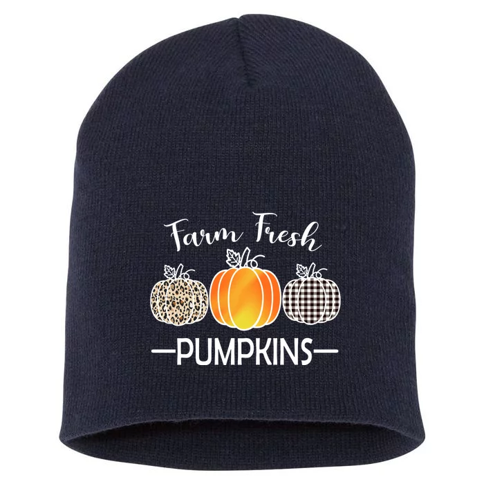 Farm Fresh Pumpkins Short Acrylic Beanie