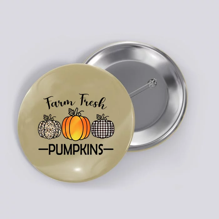 Farm Fresh Pumpkins Button