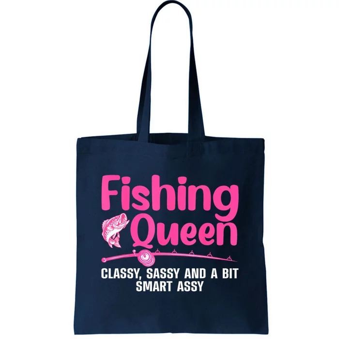 Funny Fishing Queen Ladies Fishing Lovers Gift Tote Bag