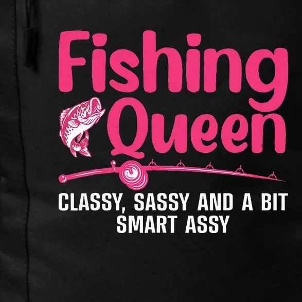 Funny Fishing Queen Design For Women Ladies Fishing Lovers Daily Commute Backpack