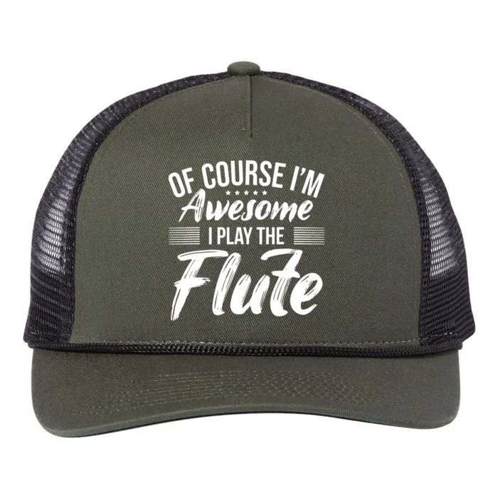 Funny Flute Quote I Awesome Flute Player Retro Rope Trucker Hat Cap