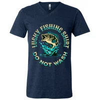 Womens Fishing Gifts - Down to Fish DTF Funny Fishing V-Neck T-Shirt