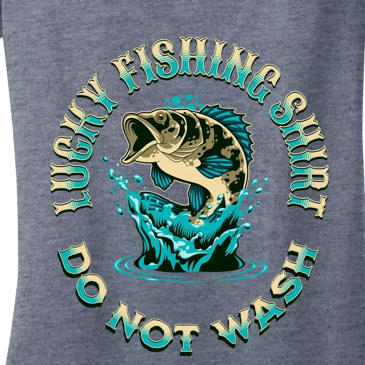 Funny Fishing Quotes Funny Fishing Memes Lucky Fishing Women's V-Neck T-Shirt