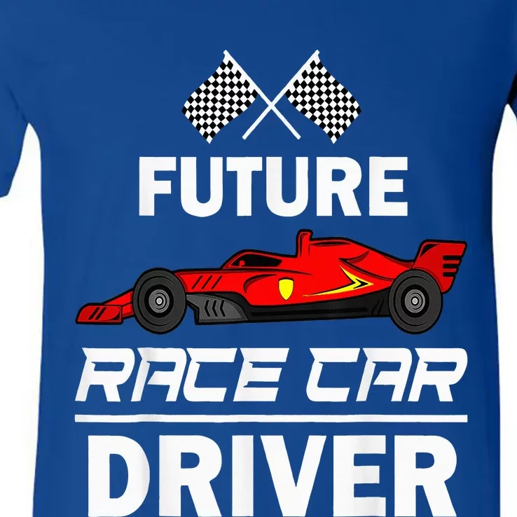 Funny Future Race Car Driver Racing V-Neck T-Shirt