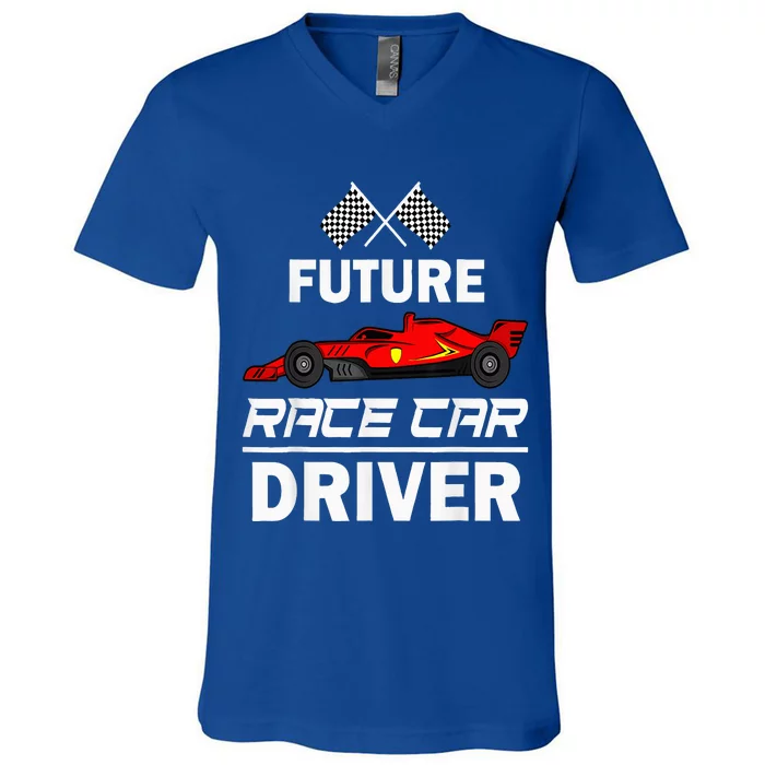 Funny Future Race Car Driver Racing V-Neck T-Shirt