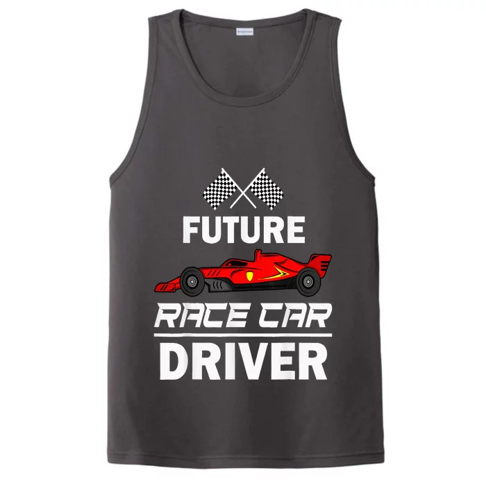 Funny Future Race Car Driver Racing Performance Tank