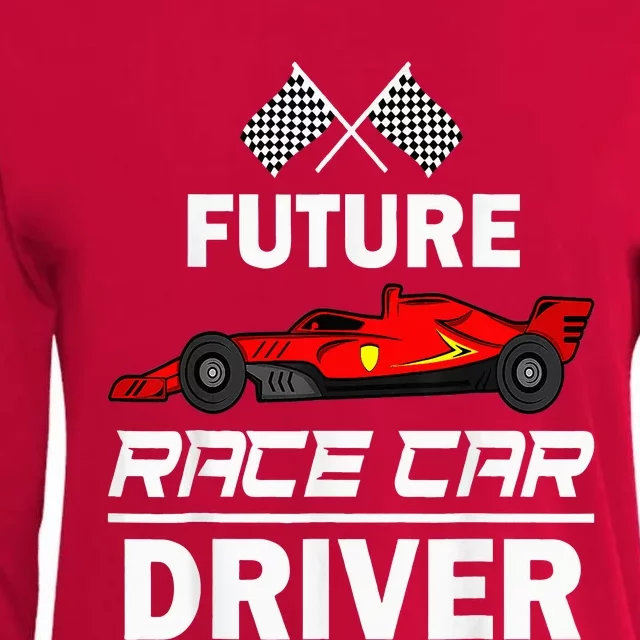 Funny Future Race Car Driver Racing Womens Cotton Relaxed Long Sleeve T-Shirt