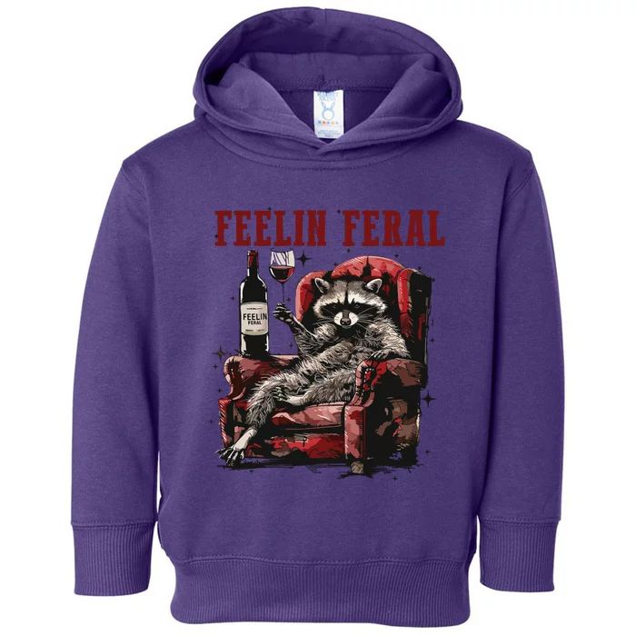 Feeling Feral Racoon Toddler Hoodie