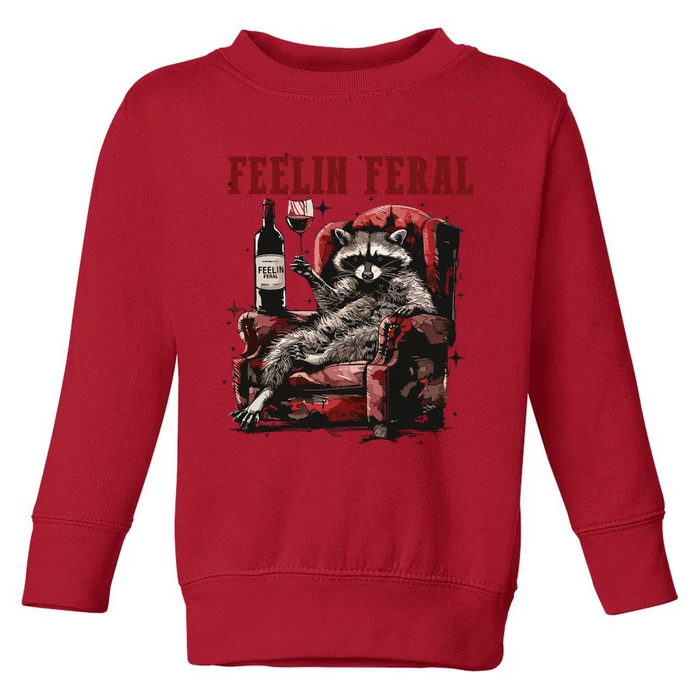 Feeling Feral Racoon Toddler Sweatshirt