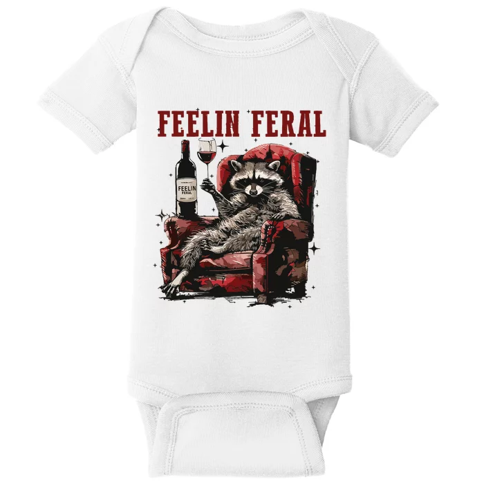 Feeling Feral Racoon Baby Bodysuit