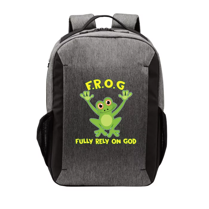 Frog Fully Rely On God Long Sleeve Christianity Gift Vector Backpack